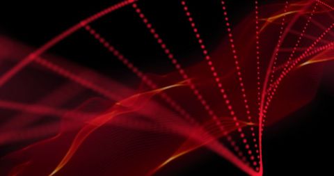 Abstract Red Waves and Dotted Lines Digital Art - Download Free Stock Images Pikwizard.com