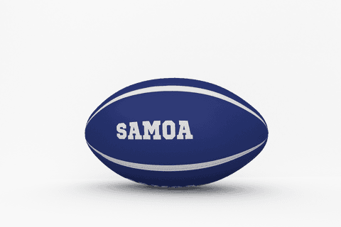 Blue Rugby Ball with Samoa Text on Transparent Background for Sports Themes - Download Free Stock Videos Pikwizard.com