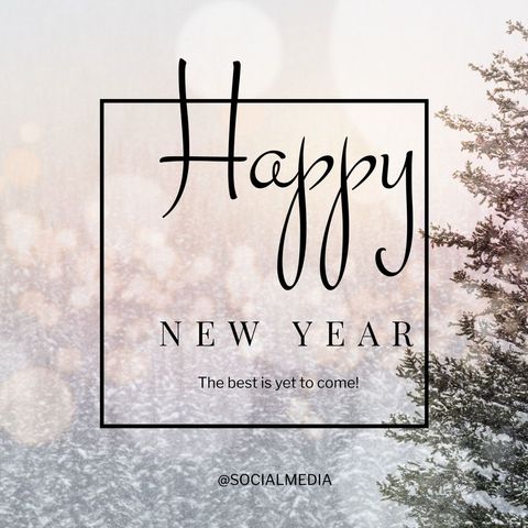 elegant new year greeting over snowy backdrop - Download Free Stock Templates Pikwizard.com