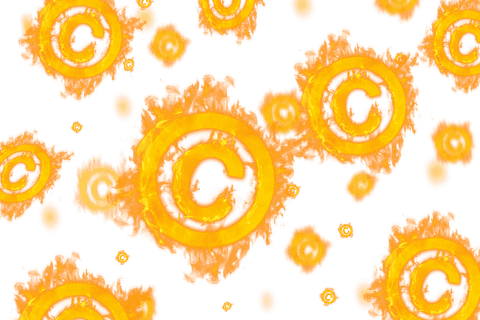 burning copyright symbols on a transparent background exploding with energy - Download Free Stock Videos Pikwizard.com