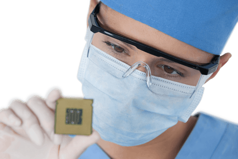 transparent surgeon examining computer processor technology - Download Free Stock Videos Pikwizard.com