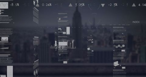 Digital Data Interface Over Cityscape Visualization Concept - Download Free Stock Images Pikwizard.com