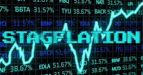 stagflation concept with digital stock chart display - Download Free Stock Images Pikwizard.com