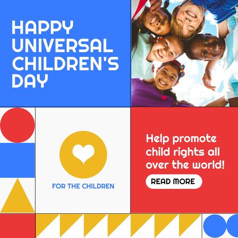 Celebrating Universal Children's Day with Diversity and Smiles - Download Free Stock Templates Pikwizard.com