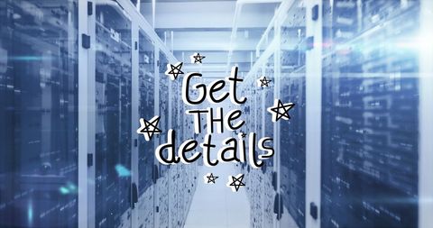 Server Room Technology and Get the Details Concept