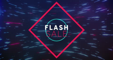 Dynamic Flash Sale Announcement Design With Light Trails