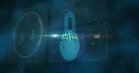 Digital Padlock Overlay on Cyber User Interface for Data Security