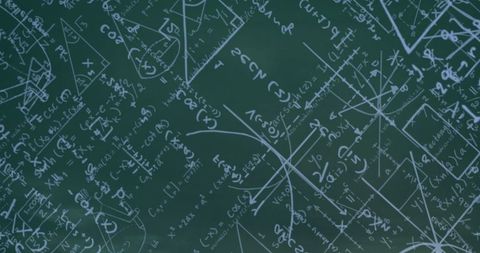 abstract green chalkboard with mathematics formulas overlay - Download Free Stock Images Pikwizard.com