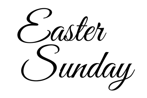 Celebratory Easter Sunday Text on Transparent Background - Download Free Stock Videos Pikwizard.com