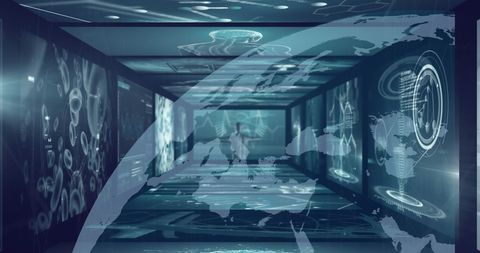 Virtual Data Processing with Global Network Overlay - Download Free Stock Images Pikwizard.com