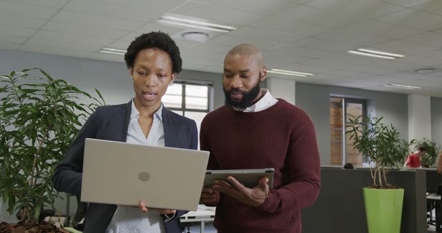 African American Professionals Collaborating in Modern Office - Download Free Stock Images Pikwizard.com