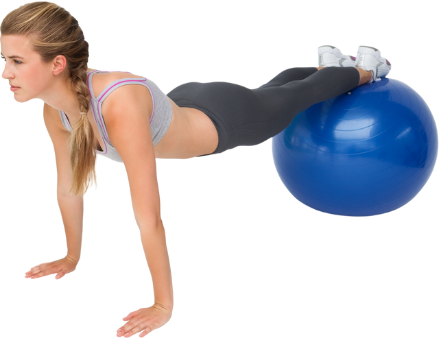 Transparent Woman Exercising with Fitness Ball for Core Workout - Download Free Stock Videos Pikwizard.com