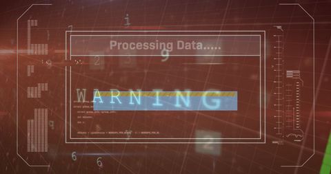 Digital Data Processing Interface Showing Warning Alert - Download Free Stock Images Pikwizard.com