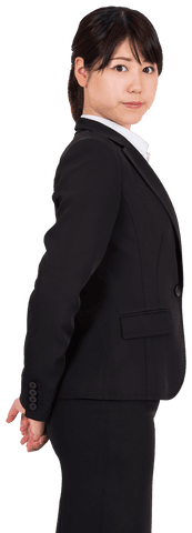 Confident Asian Businesswoman in Professional Attire Transparent Background