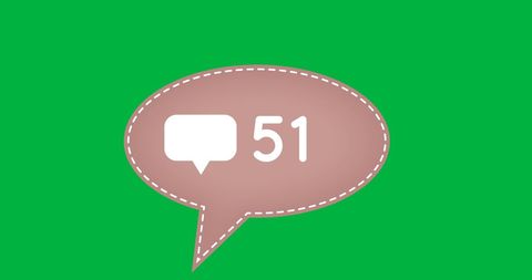 increasing notification bubble on green background - Download Free Stock Images Pikwizard.com
