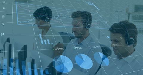 Business Team Processing Financial Data at Modern Call Center - Download Free Stock Images Pikwizard.com