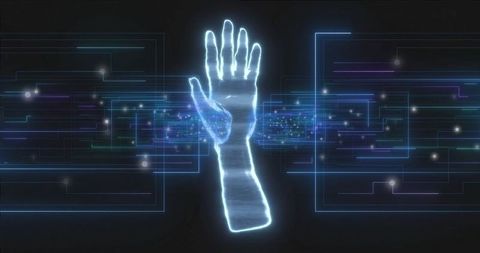 futuristic digital hand with network connections and data vision - Download Free Stock Images Pikwizard.com