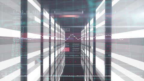 Futuristic Animation of Data Processing Over Network Servers