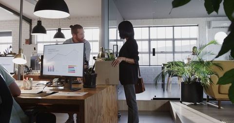 Modern Office Collaboration with Technology and Team Interaction