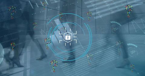Data Security in Urban Setting with Digital Overlay - Download Free Stock Images Pikwizard.com
