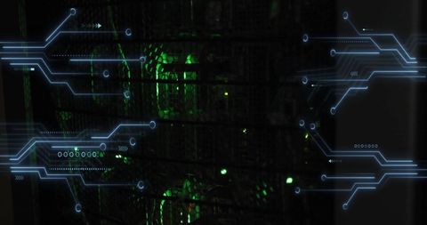 Digital Data Processing on Computer Servers with Futuristic Interface - Download Free Stock Images Pikwizard.com