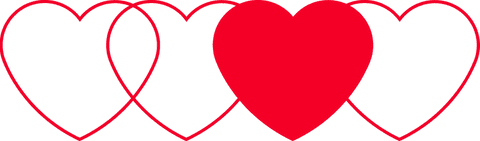 Flat Design Red Outlined and Solid Hearts on Transparent Background - Download Free Stock Videos Pikwizard.com