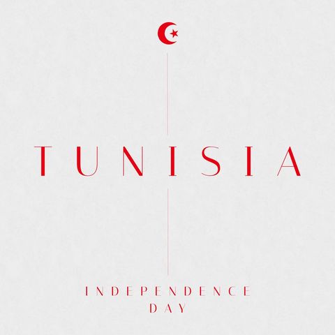 Tunisia Independence Day Concept with Text Design - Download Free Stock Templates Pikwizard.com