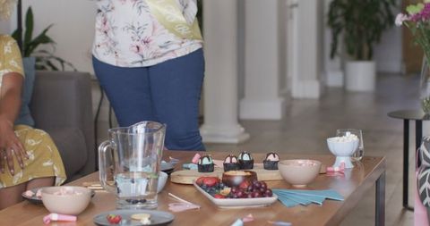 Friends Enjoying Baby Shower Celebration