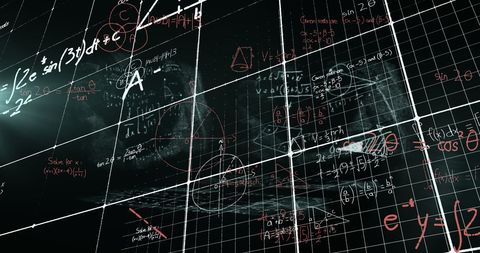 Mathematical Equations Displayed on Illuminated Screens - Download Free Stock Images Pikwizard.com