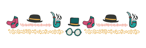 Retro Socks and Hats Pattern on Transparent Background