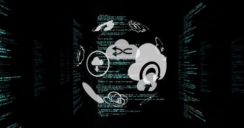 Digital Sphere Interspersed with Social Media and Data Icons - Download Free Stock Images Pikwizard.com