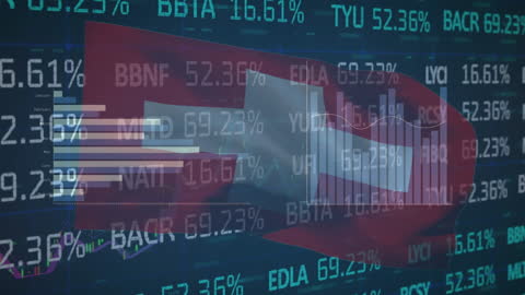 Diverse Digital Data Displayed Over Warehouse Visualization