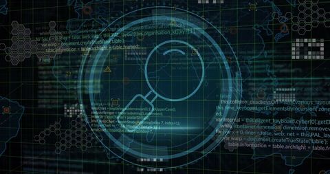Abstract Digital Interface with Data and World Map Backdrop - Download Free Stock Images Pikwizard.com