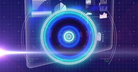 Futuristic Interface with Holographic Display of Data - Download Free Stock Images Pikwizard.com