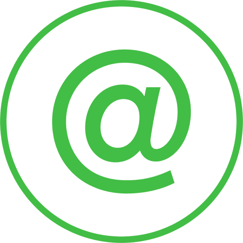 Green At Symbol for Email Communication on Transparent Background - Download Free Stock Videos Pikwizard.com