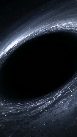 Rotating Accretion Ring Sweeping Dark Void Creating Vertical Cosmic Vortex Loop