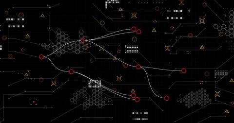 Futuristic Digital Data Network on Dark Screen - Download Free Stock Images Pikwizard.com