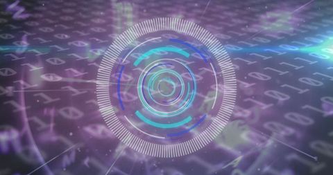 Digital Interface Scope with Binary Background - Download Free Stock Images Pikwizard.com