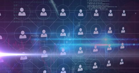 digital network with people icons and data visualization - Download Free Stock Images Pikwizard.com