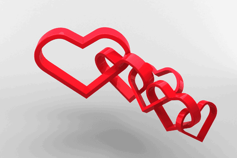 Connected Red Hearts on Transparent Background for Valentine's Design - Download Free Stock Videos Pikwizard.com