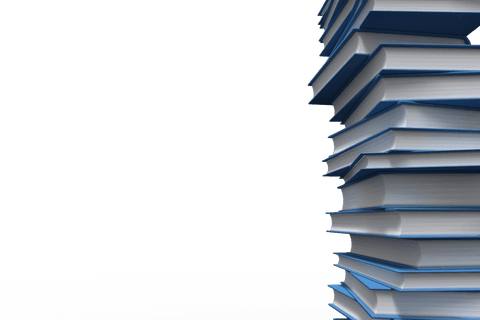 Towering Stack of Blue Books on Transparent Background - Download Free Stock Videos Pikwizard.com