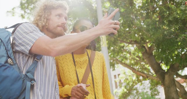 Tourists Exploring Outdoors and Taking Selfie with Smartphone - Download Free Stock Images Pikwizard.com