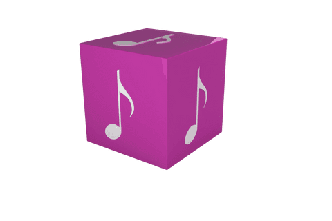 digital cube with musical note symbol on transparent background - Download Free Stock Videos Pikwizard.com
