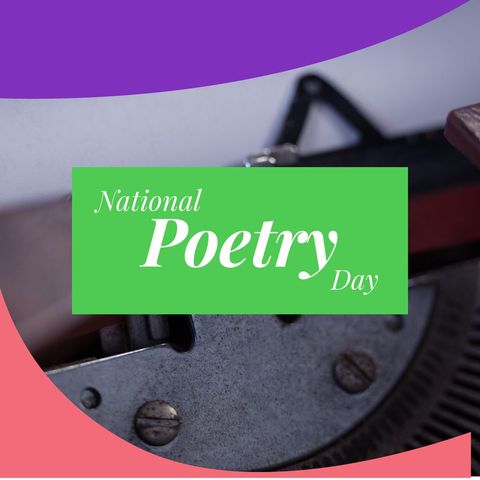 national poetry day celebration with vintage typewriter theme - Download Free Stock Templates Pikwizard.com
