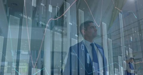 Businessman Analyzing Virtual Financial Data - Download Free Stock Images Pikwizard.com