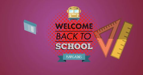 Welcome Back to School Sale Concept with Educational Icons