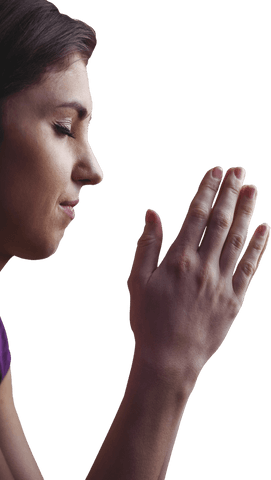 close-up view transparent woman praying hands together in reflection - Download Free Stock Videos Pikwizard.com