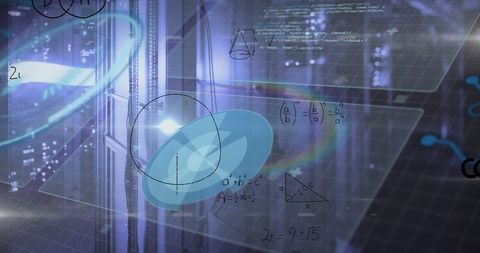 Abstract Reflection of Data Processing in Server Room - Download Free Stock Images Pikwizard.com