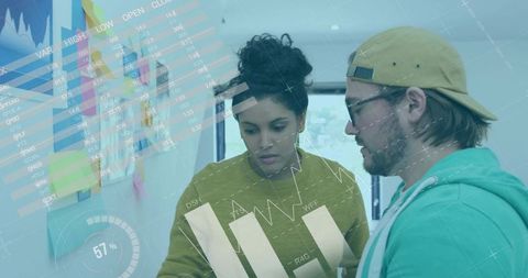 Team Collaborative Analysis with Digital Data Overlays in Modern Office