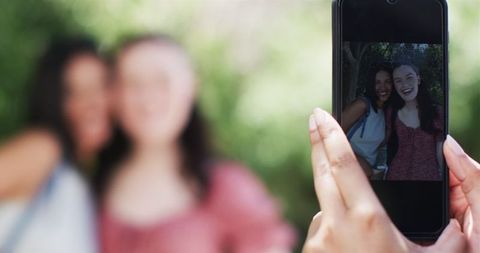 Friends Taking Fun Summer Selfie on Vacation